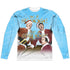 THREE STOOGES/BE A STOOGE (FRONT/BACK PRINT) - L/S ADULT POLY CREW  - MULTI