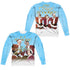 THREE STOOGES/BE A STOOGE (FRONT/BACK PRINT) - L/S ADULT POLY CREW  - MULTI