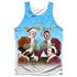 THREE STOOGES/BE A STOOGE (FRONT/BACK PRINT) - ADULT POLY TANK TOP - MULTI
