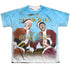 THREE STOOGES/BE A STOOGE (FRONT/BACK PRINT) - S/S YOUTH POLY CREW - MULTI