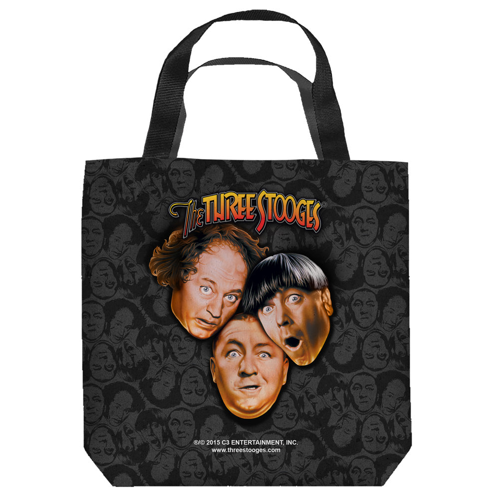 MOE HOWARD JEROME HOWARD AND LARRY FINE/STOOGES ALL OVER - TOTE BAG