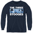 THREE STOOGES/THREE SQUARES - YOUTH LONG SLEEVE TEE - NAVY