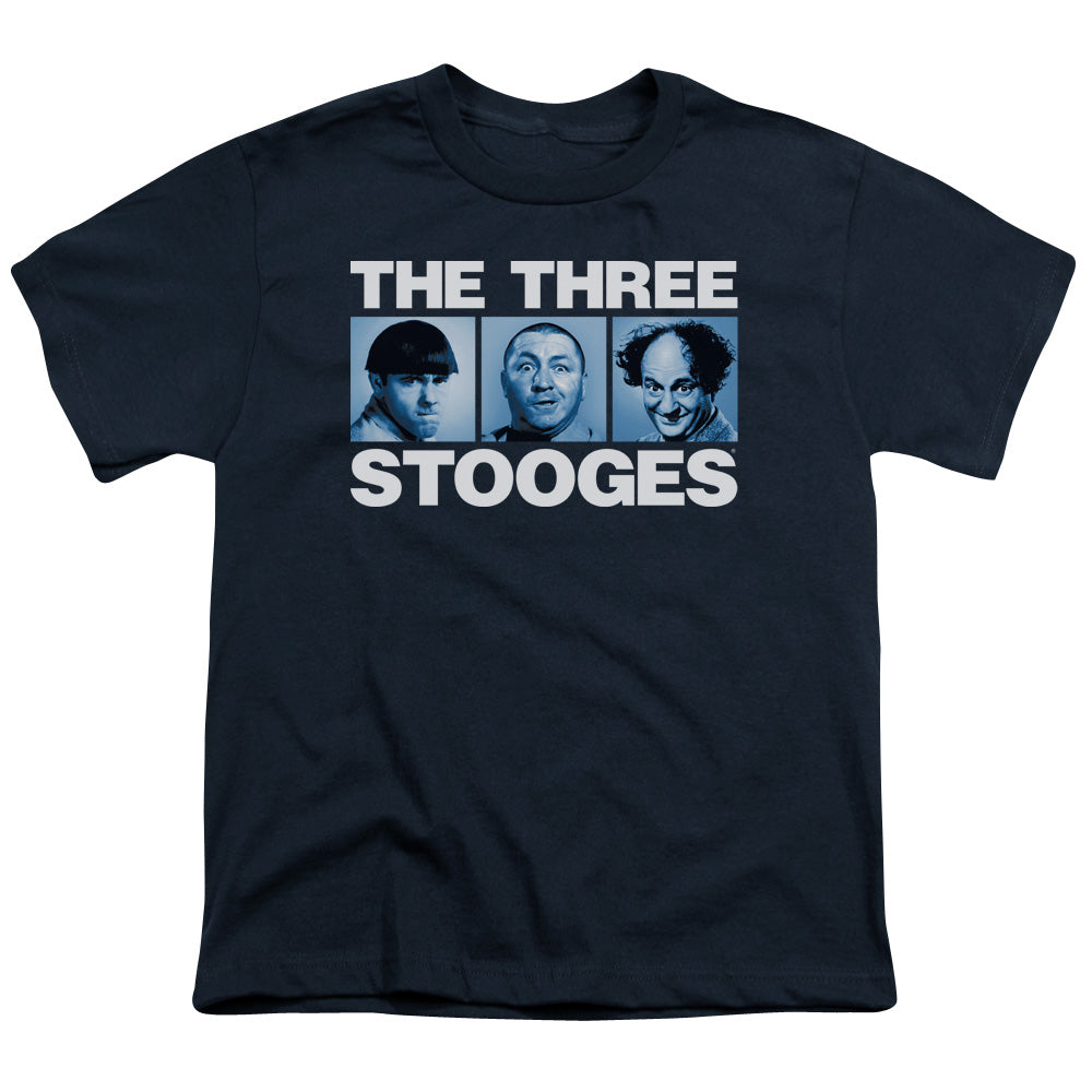 THREE STOOGES/THREE SQUARES - S/S YOUTH 18/1 - NAVY