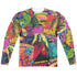 UNIVERSAL MONSTERS/POSTER MASH (FRONT/BACK PRINT) - L/S ADULT POLY CREW  - MULTI