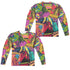 UNIVERSAL MONSTERS/POSTER MASH (FRONT/BACK PRINT) - L/S ADULT POLY CREW  - MULTI