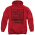 SHAUN OF THE DEAD/LIST - ADULT PULLOVER HOODIE - RED