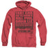 SHAUN OF THE DEAD/LIST - ADULT HEATHER HOODIE - RED