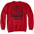 SHAUN OF THE DEAD/LIST - ADULT CREWNECK SWEATSHIRT - RED