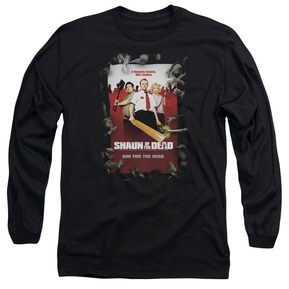 SHAUN OF THE DEAD/POSTER - L/S ADULT 18/1 - BLACK