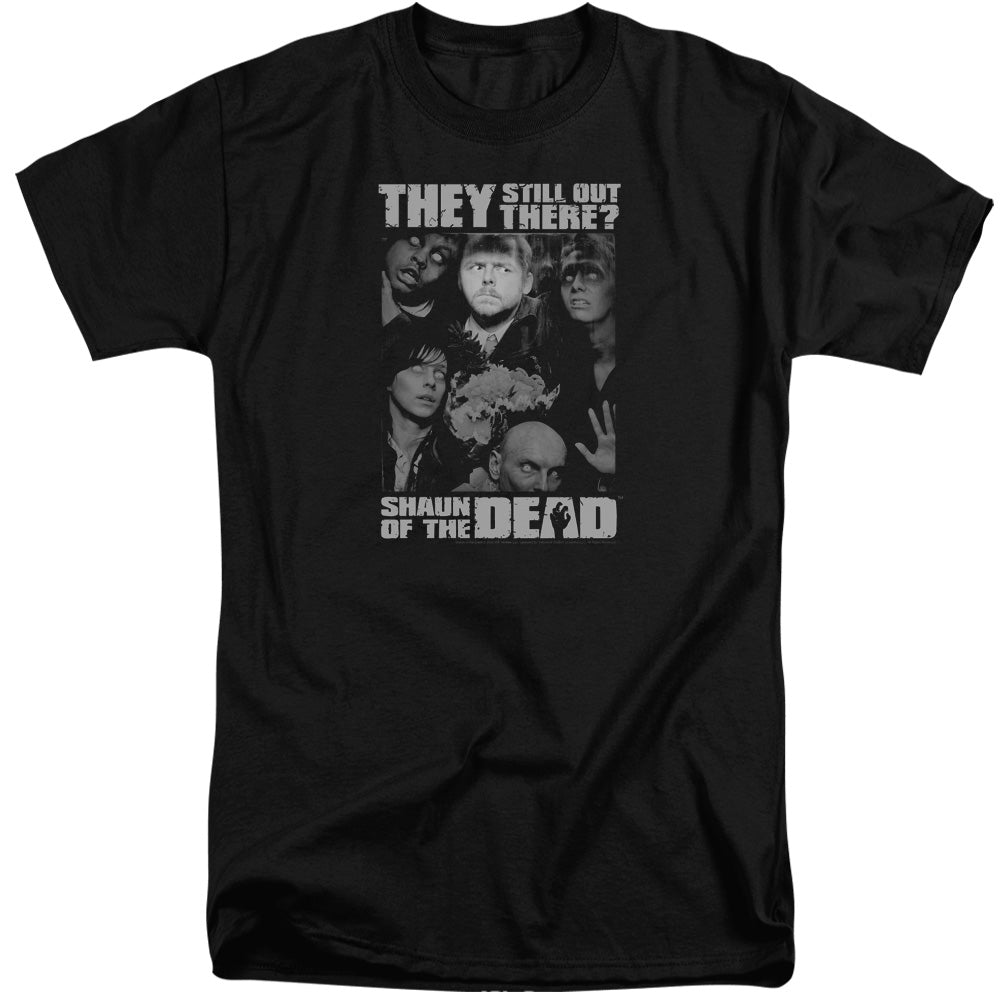 SHAUN OF THE DEAD/STILL OUT THERE - S/S ADULT TALL 18/1 - BLACK