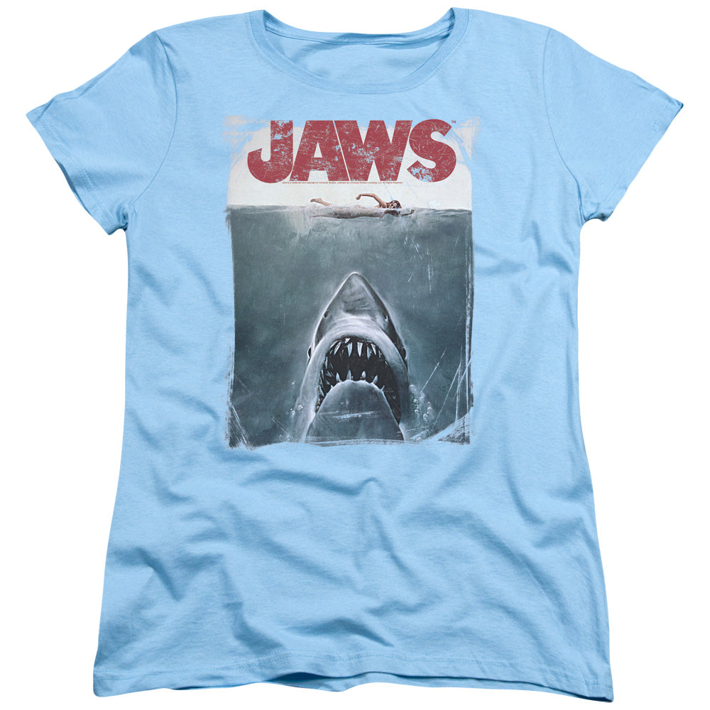 JAWS/TITLE - S/S WOMENS TEE - LIGHT BLUE