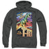 JURASSIC PARK/REX IN THE CITY - ADULT PULLOVER HOODIE - CHARCOAL