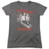 SHAUN OF THE DEAD/BASH EM - S/S WOMENS TEE - CHARCOAL