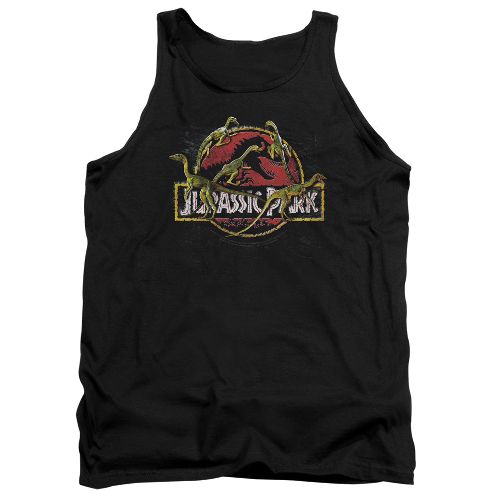 JURASSIC PARK/SOMETHING HAS SURVIVED - ADULT TANK - BLACK