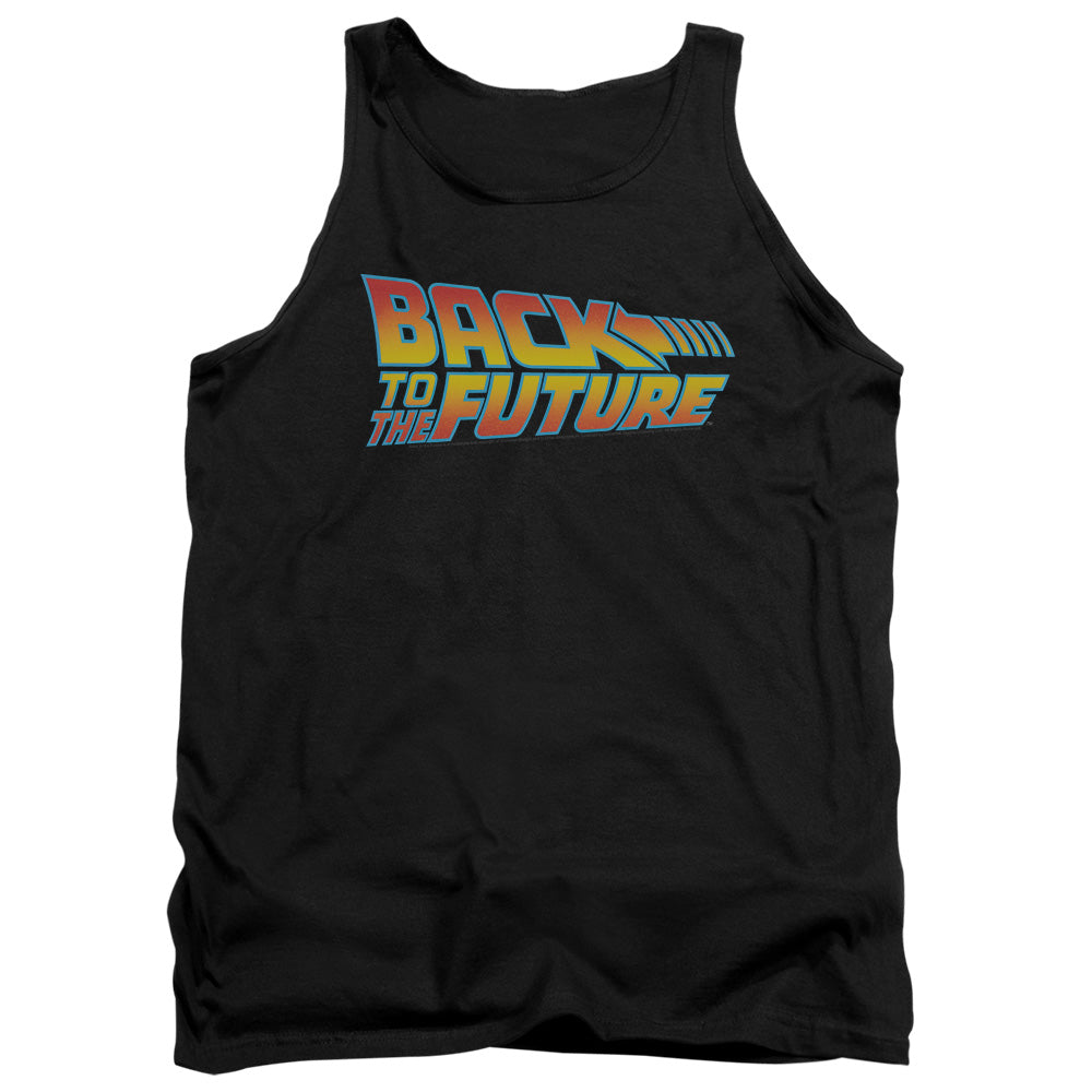 BACK TO THE FUTURE/LOGO - ADULT TANK - BLACK