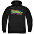 BACK TO THE FUTURE II/LOGO - ADULT PULLOVER HOODIE - BLACK