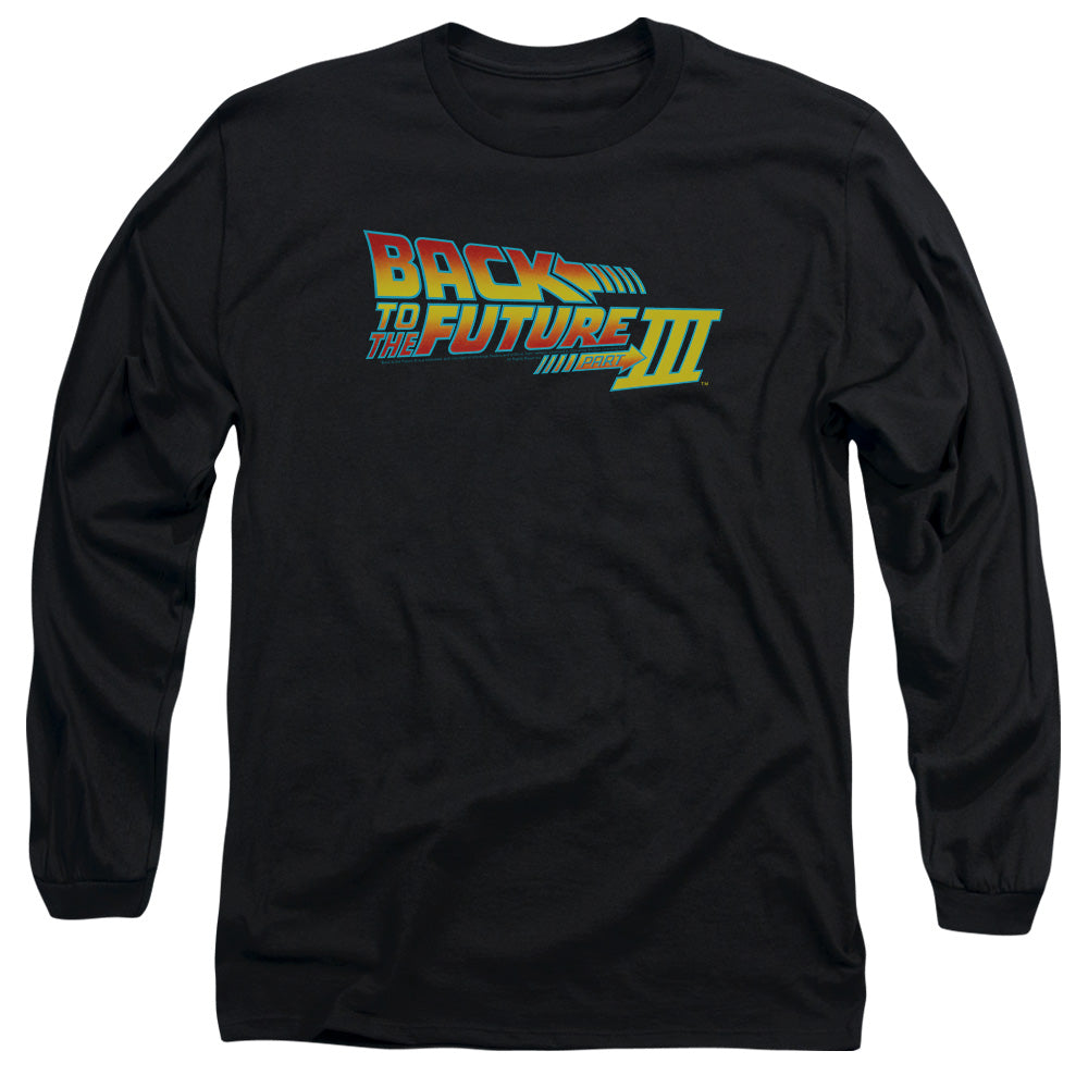 BACK TO THE FUTURE III/LOGO - L/S ADULT 18/1 - BLACK