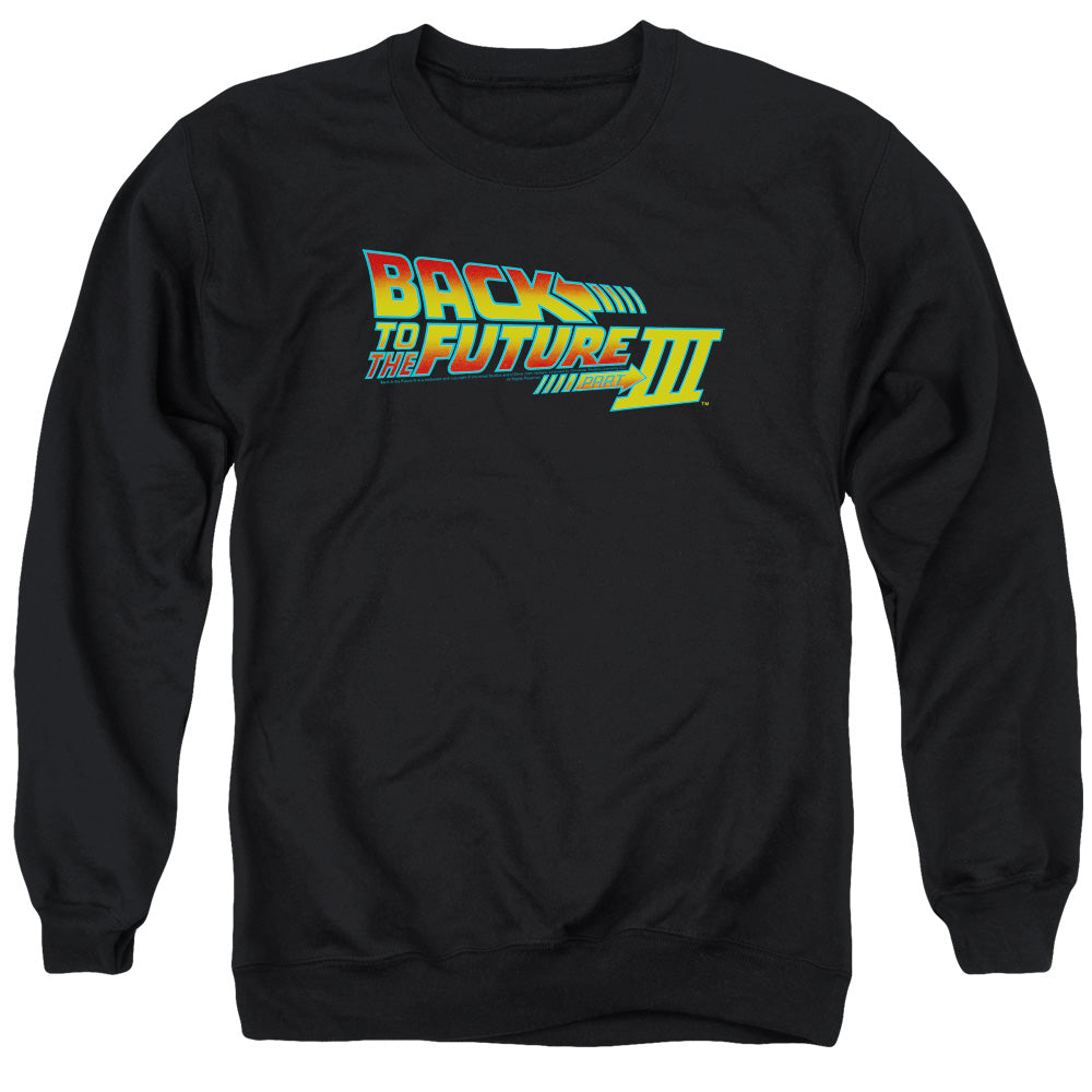BACK TO THE FUTURE III/LOGO - ADULT CREWNECK SWEATSHIRT - BLACK
