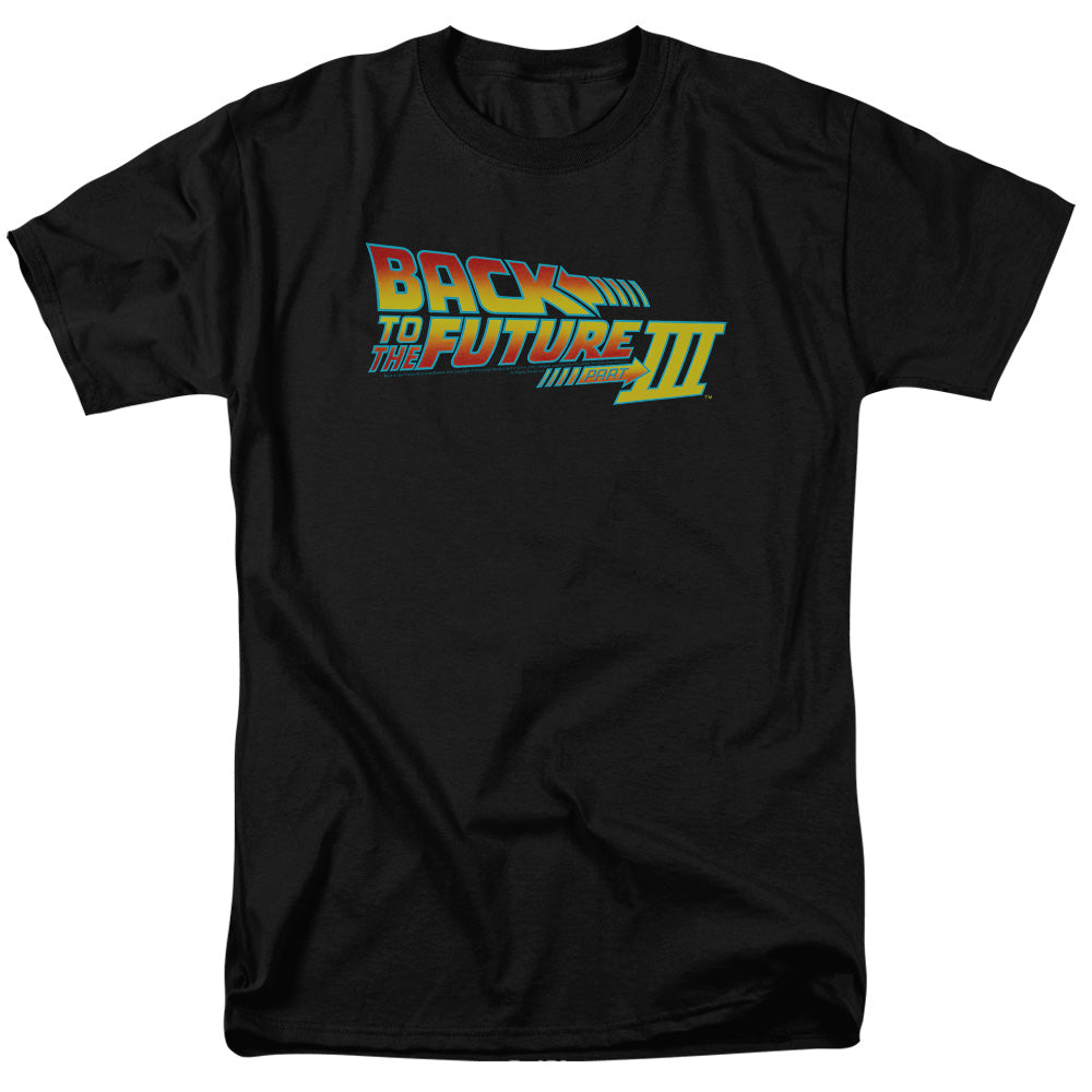 BACK TO THE FUTURE III/LOGO - S/S ADULT 18/1 - BLACK - 4X - BLACK
