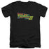 BACK TO THE FUTURE III/LOGO - S/S ADULT V-NECK 30/1 - BLACK