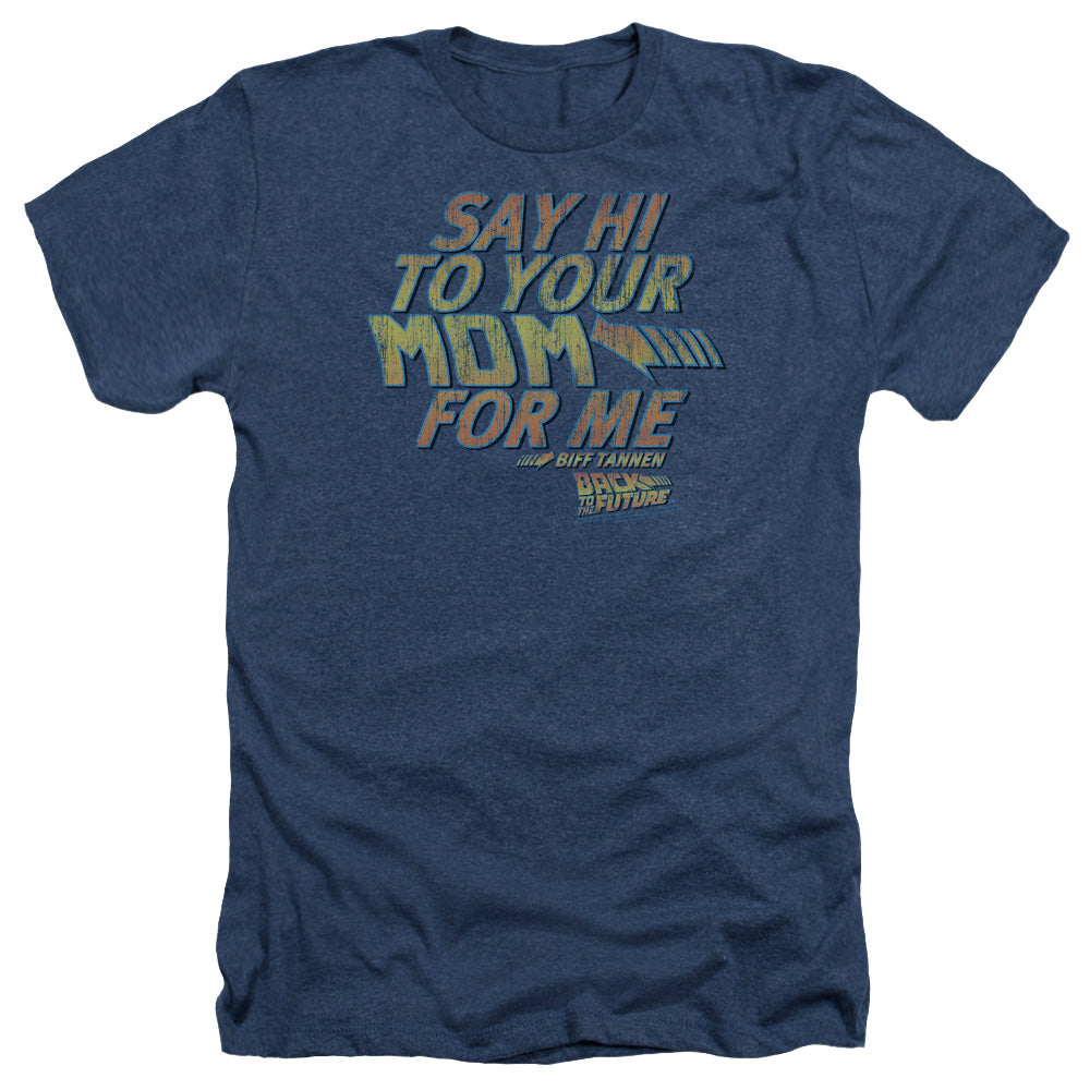 BACK TO THE FUTURE/SAY HI - ADULT HEATHER - NAVY