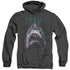 JAWS/TERROR IN THE DEEP - ADULT HEATHER HOODIE - BLACK