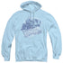 BACK TO THE FUTURE III/TIME TRAIN - ADULT PULLOVER HOODIE - LIGHT BLUE