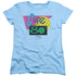 BACK TO THE FUTURE II/CAFE 80S - S/S WOMENS TEE - LIGHT BLUE