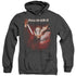 HALLOWEEN II/NIGHTMARE - ADULT HEATHER HOODIE - BLACK