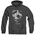 HALLOWEEN II/MASK - ADULT HEATHER HOODIE - BLACK