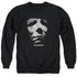 HALLOWEEN II/MASK - ADULT CREWNECK SWEATSHIRT - BLACK