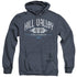 BACK TO THE FUTURE II/HILL VALLEY 2015 - ADULT HEATHER HOODIE - NAVY