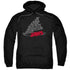 JAWS/DORSAL TEXT - ADULT PULLOVER HOODIE - BLACK