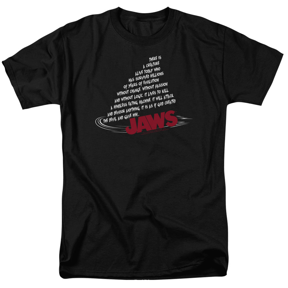 JAWS/DORSAL TEXT - S/S ADULT 18/1 - BLACK