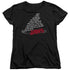 JAWS/DORSAL TEXT - S/S WOMENS TEE - BLACK