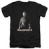 HALLOWEEN II/MICHAEL MYERS - S/S ADULT V-NECK 30/1 - BLACK