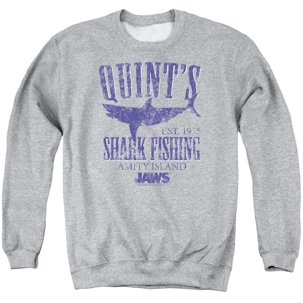 JAWS/QUINTS - ADULT CREWNECK SWEATSHIRT - ATHLETIC HEATHER