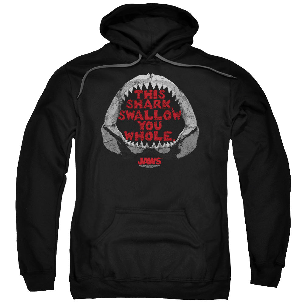 JAWS/THIS SHARK - ADULT PULLOVER HOODIE - BLACK