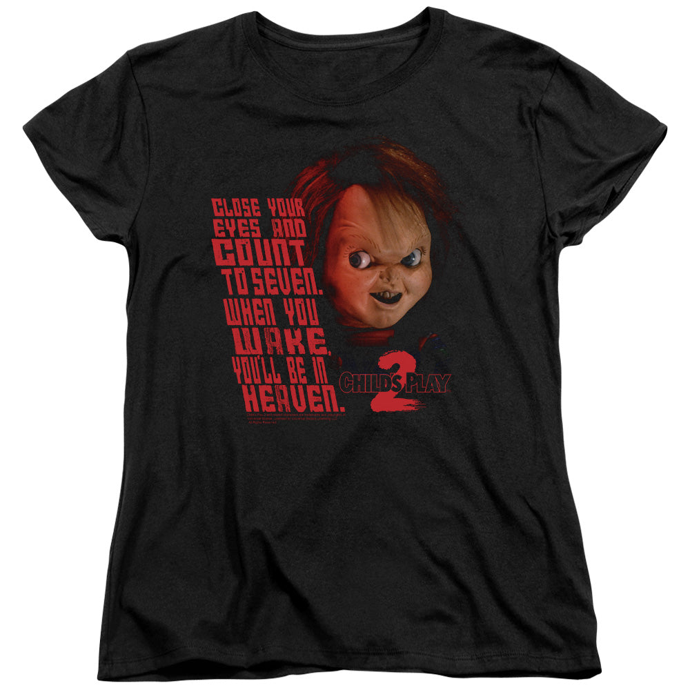 CHILDS PLAY 2/IN HEAVEN - S/S WOMENS TEE - BLACK