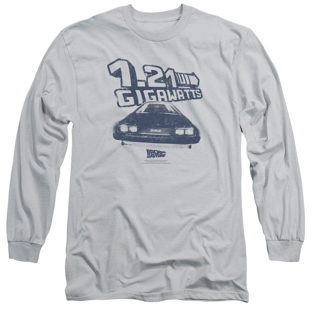 BACK TO THE FUTURE/GIGAWATTS - L/S ADULT 18/1 - SILVER