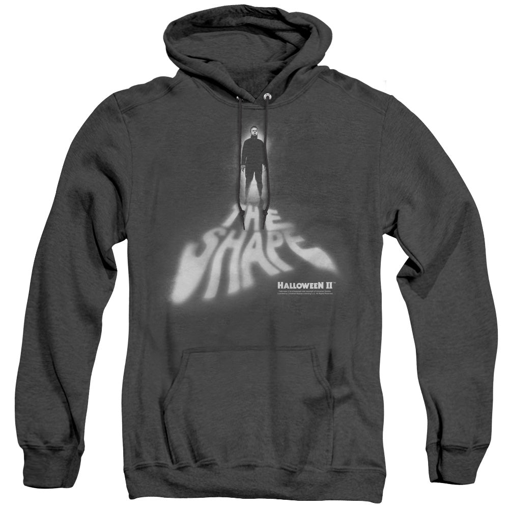 HALLOWEEN II/THE SHAPE - ADULT HEATHER HOODIE - BLACK