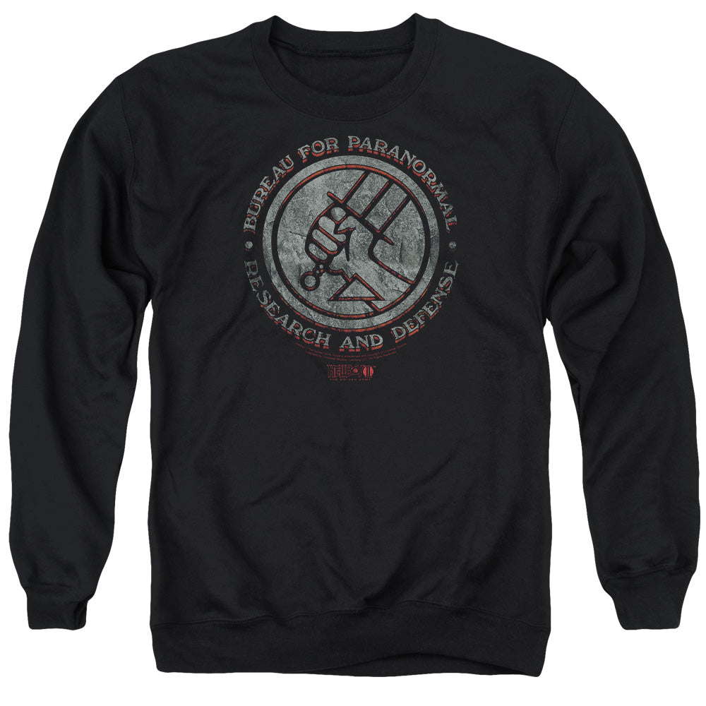 HELLBOY II/BPRD STONE - ADULT CREWNECK SWEATSHIRT - BLACK