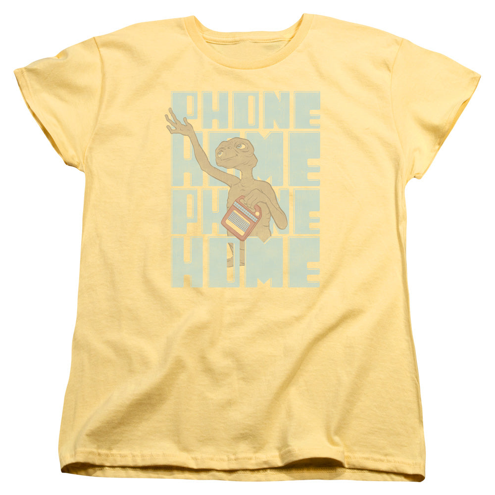 ET/DROPPED CALLS - S/S WOMENS TEE - BANANA