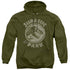 JURASSIC PARK/JP STAMP - ADULT PULLOVER HOODIE - MILITARY GREEN