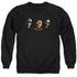 HALLOWEEN III/THREE MASKS - ADULT CREWNECK SWEATSHIRT - BLACK