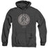 HELLBOY II/MIGNOLA STYLE LOGO - ADULT HEATHER HOODIE - BLACK