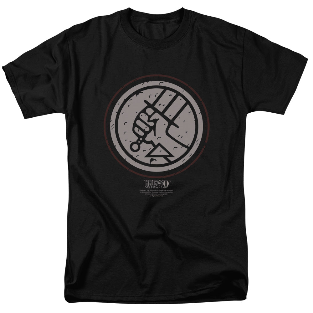 HELLBOY II/MIGNOLA STYLE LOGO - S/S ADULT 18/1 - BLACK