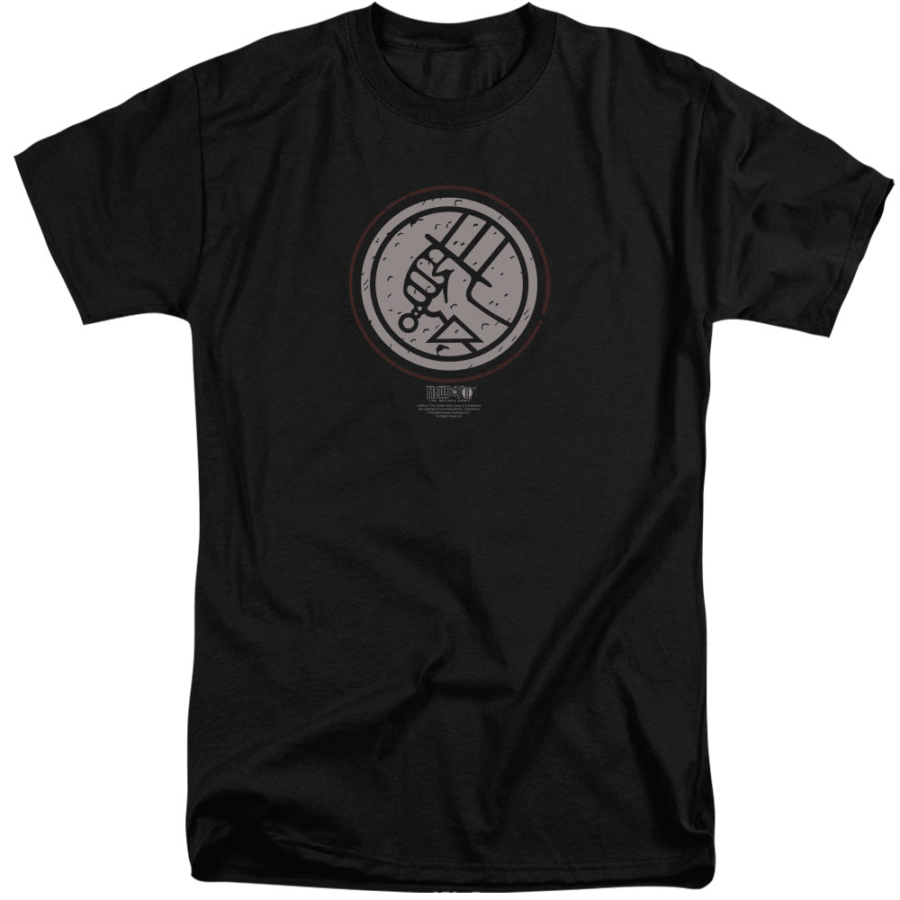 HELLBOY II/MIGNOLA STYLE LOGO - S/S ADULT TALL 18/1 - BLACK
