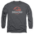 JURASSIC PARK/FADED LOGO - L/S ADULT 18/1 - CHARCOAL