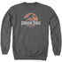 JURASSIC PARK/FADED LOGO - ADULT CREWNECK SWEATSHIRT - CHARCOAL